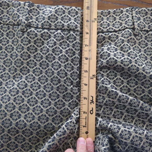 Ann Taylor Womens Metallic Brocade Patterned Slim Ankle Pants Size 8 - Picture 13 of 15